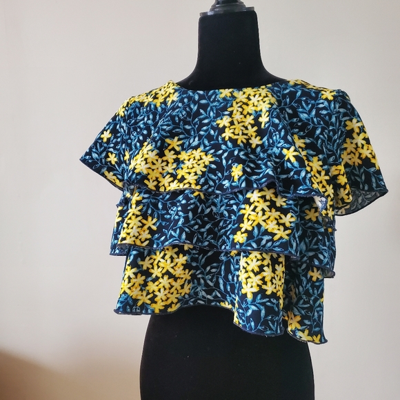 Zara Ruffled Crop Top - Picture 3 of 5